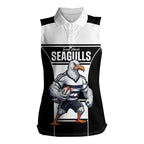 Tweed Heads Rugby Custom Women Sleeveless Polo Shirt Go Seagulls Mascot Sporty Style - Aussie Hoodie