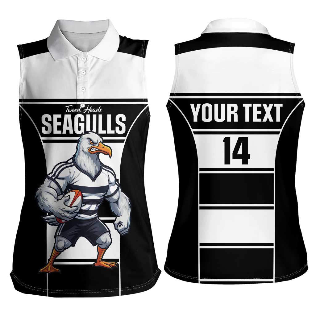 Tweed Heads Rugby Custom Women Sleeveless Polo Shirt Go Seagulls Mascot Sporty Style - Aussie Hoodie