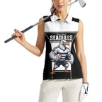 Tweed Heads Rugby Custom Women Sleeveless Polo Shirt Go Seagulls Mascot Sporty Style - Aussie Hoodie