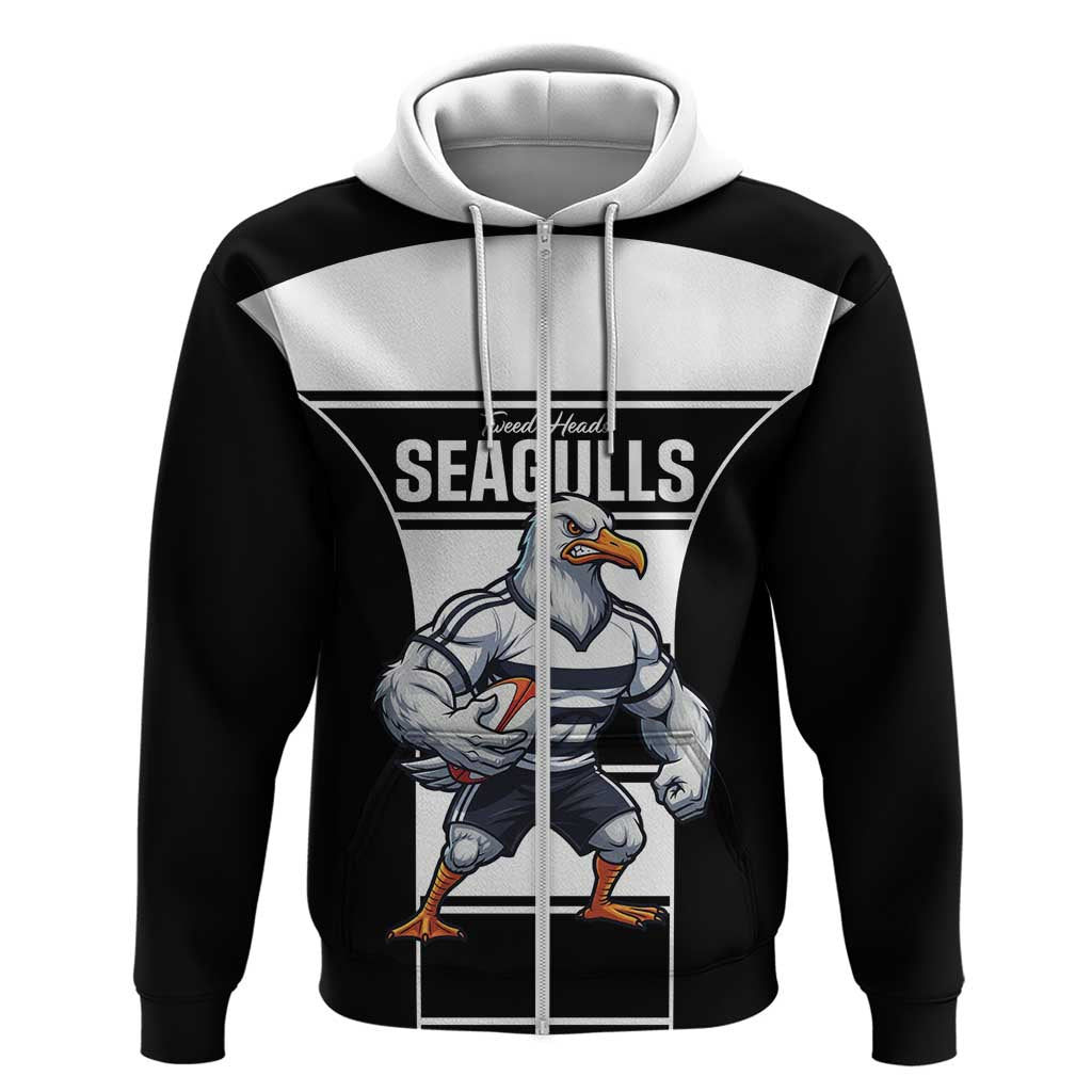 Tweed Heads Rugby Custom Zip Hoodie Go Seagulls Mascot Sporty Style - Aussie Hoodie