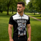 Tweed Heads Rugby Custom Zipper Polo Shirt Go Seagulls Mascot Sporty Style - Aussie Hoodie
