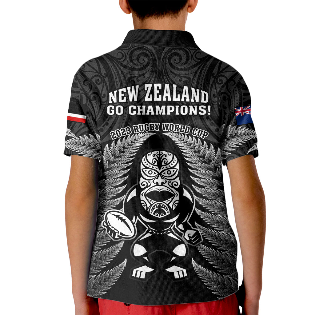 new-zealand-aotearoa-rugby-kid-polo-shirt-nz-tiki-with-maori-fern-world-cup-black-version