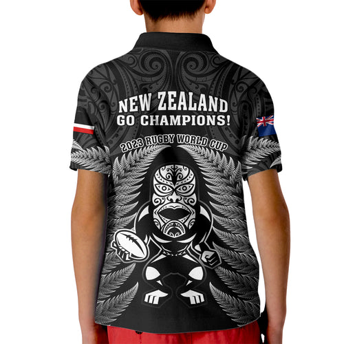 new-zealand-aotearoa-rugby-kid-polo-shirt-nz-tiki-with-maori-fern-world-cup-black-version