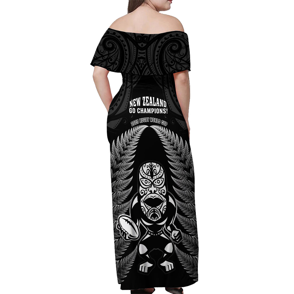 new-zealand-aotearoa-rugby-off-shoulder-maxi-dress-nz-tiki-with-maori-fern-world-cup-black-version