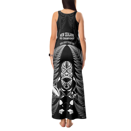 new-zealand-aotearoa-rugby-tank-maxi-dress-nz-tiki-with-maori-fern-world-cup-black-version
