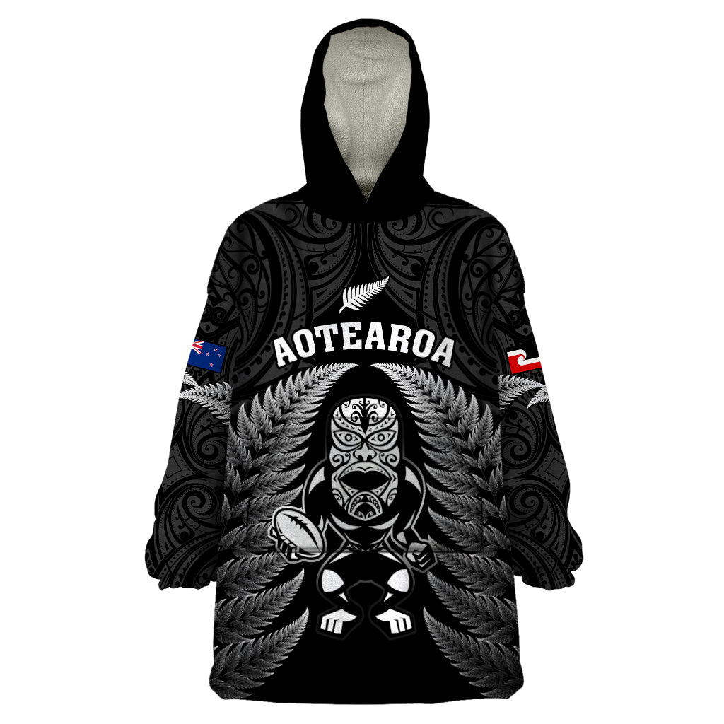 new-zealand-aotearoa-rugby-wearable-blanket-hoodie-nz-tiki-with-maori-fern-world-cup-black-version