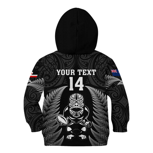 custom-new-zealand-aotearoa-rugby-kid-hoodie-nz-tiki-with-maori-fern-world-cup-black-version