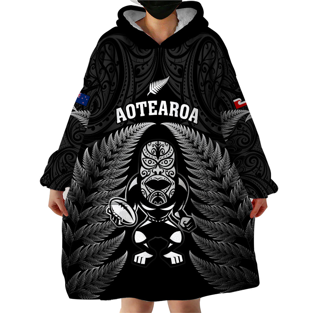 custom-new-zealand-aotearoa-rugby-wearable-blanket-hoodie-nz-tiki-with-maori-fern-world-cup-black-version