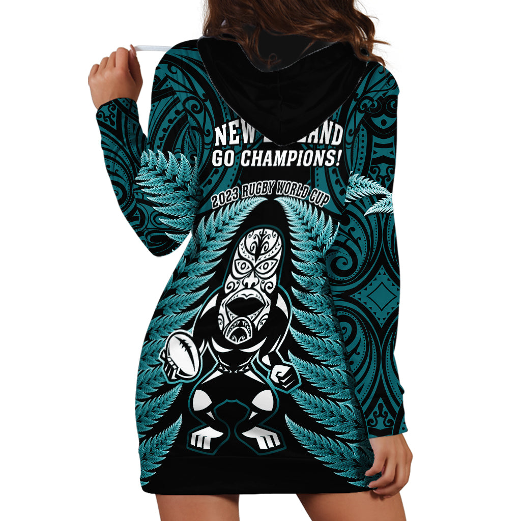 new-zealand-aotearoa-rugby-hoodie-dress-nz-tiki-with-maori-fern-world-cup-turquoise-version