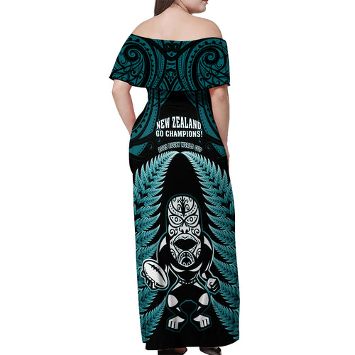 new-zealand-aotearoa-rugby-off-shoulder-maxi-dress-nz-tiki-with-maori-fern-world-cup-turquoise-version