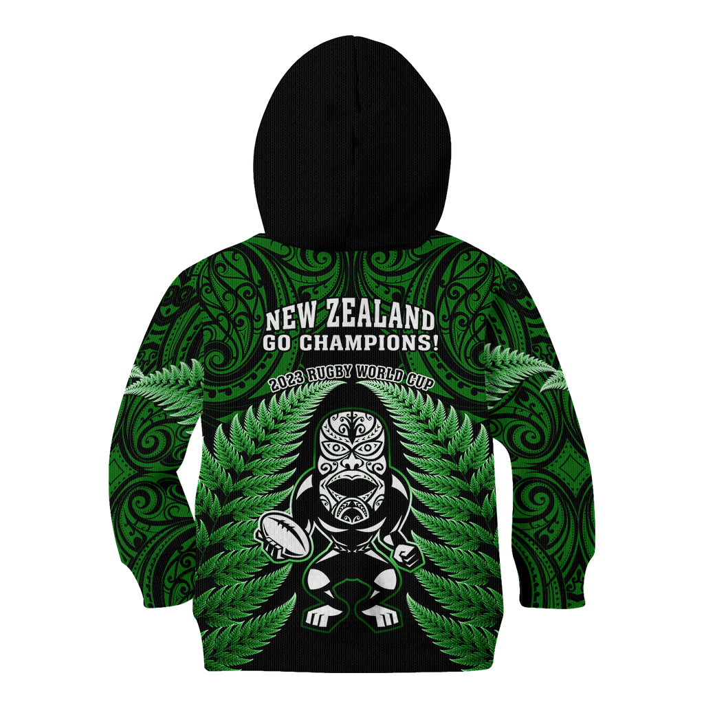 new-zealand-aotearoa-rugby-kid-hoodie-nz-tiki-with-maori-fern-world-cup-green-version