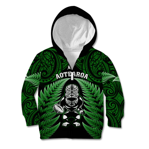 new-zealand-aotearoa-rugby-kid-hoodie-nz-tiki-with-maori-fern-world-cup-green-version