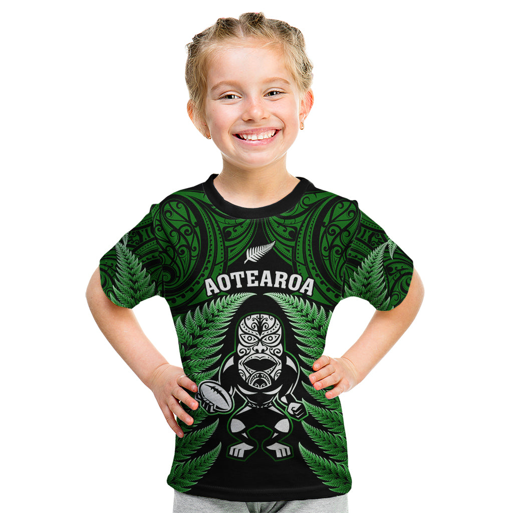 new-zealand-aotearoa-rugby-kid-t-shirt-nz-tiki-with-maori-fern-world-cup-green-version