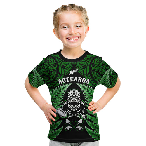 new-zealand-aotearoa-rugby-kid-t-shirt-nz-tiki-with-maori-fern-world-cup-green-version