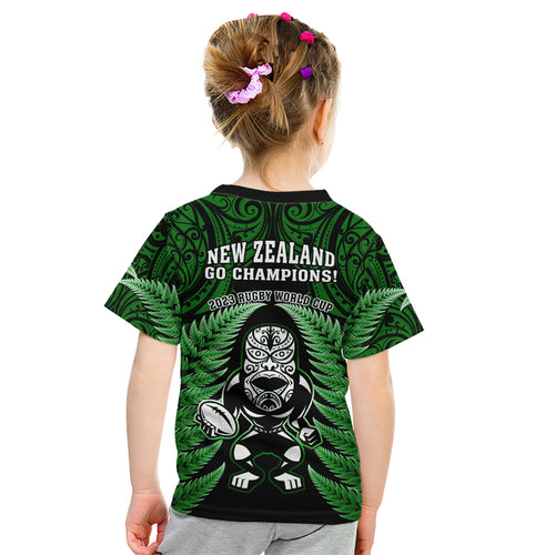 new-zealand-aotearoa-rugby-kid-t-shirt-nz-tiki-with-maori-fern-world-cup-green-version