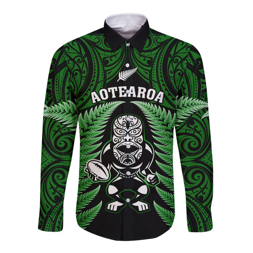 new-zealand-aotearoa-rugby-long-sleeve-button-shirt-nz-tiki-with-maori-fern-world-cup-green-version