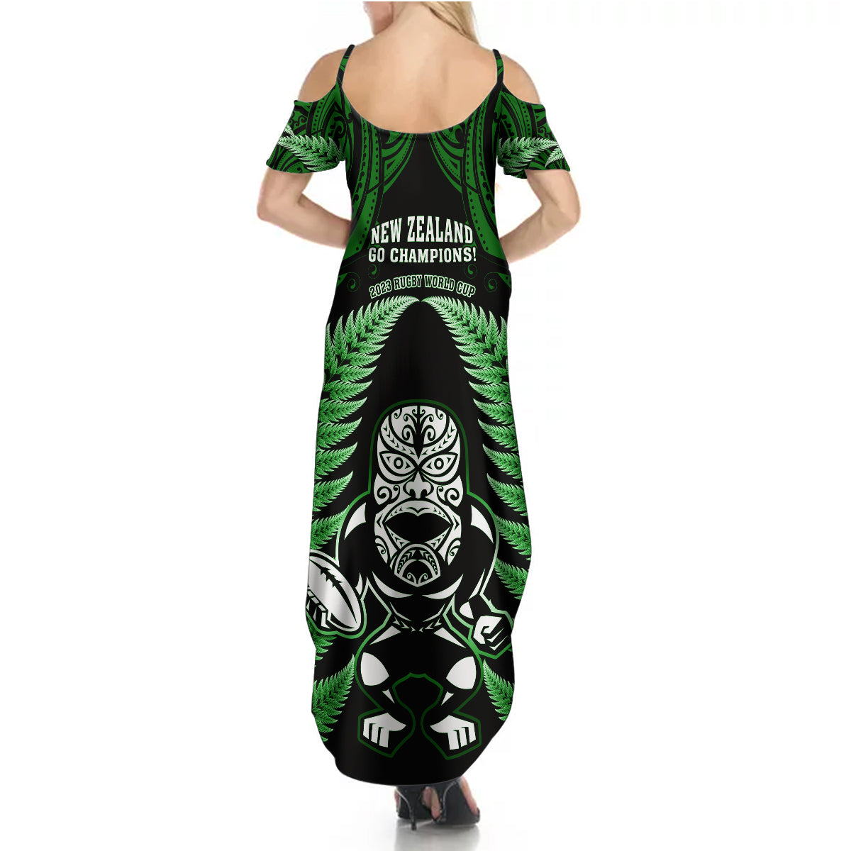 new-zealand-aotearoa-rugby-summer-maxi-dress-nz-tiki-with-maori-fern-world-cup-green-version