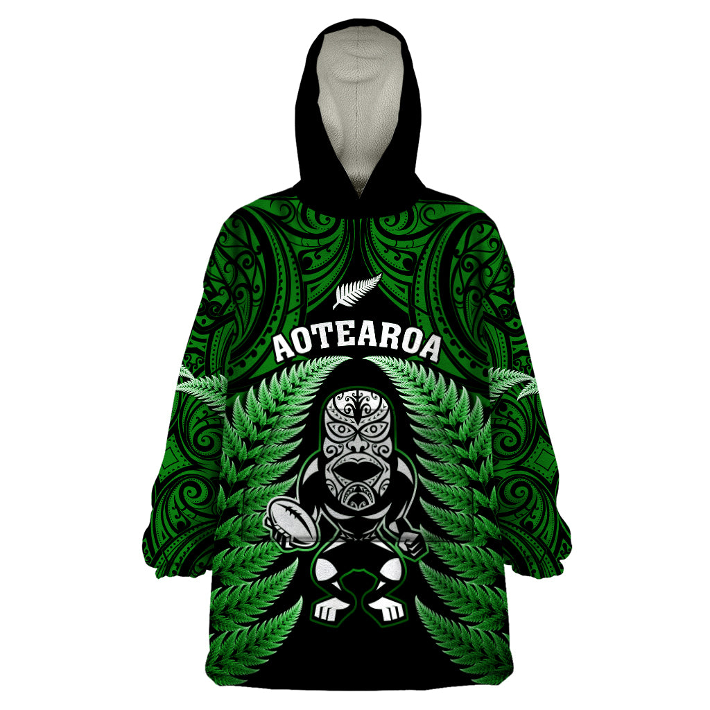 new-zealand-aotearoa-rugby-wearable-blanket-hoodie-nz-tiki-with-maori-fern-world-cup-green-version