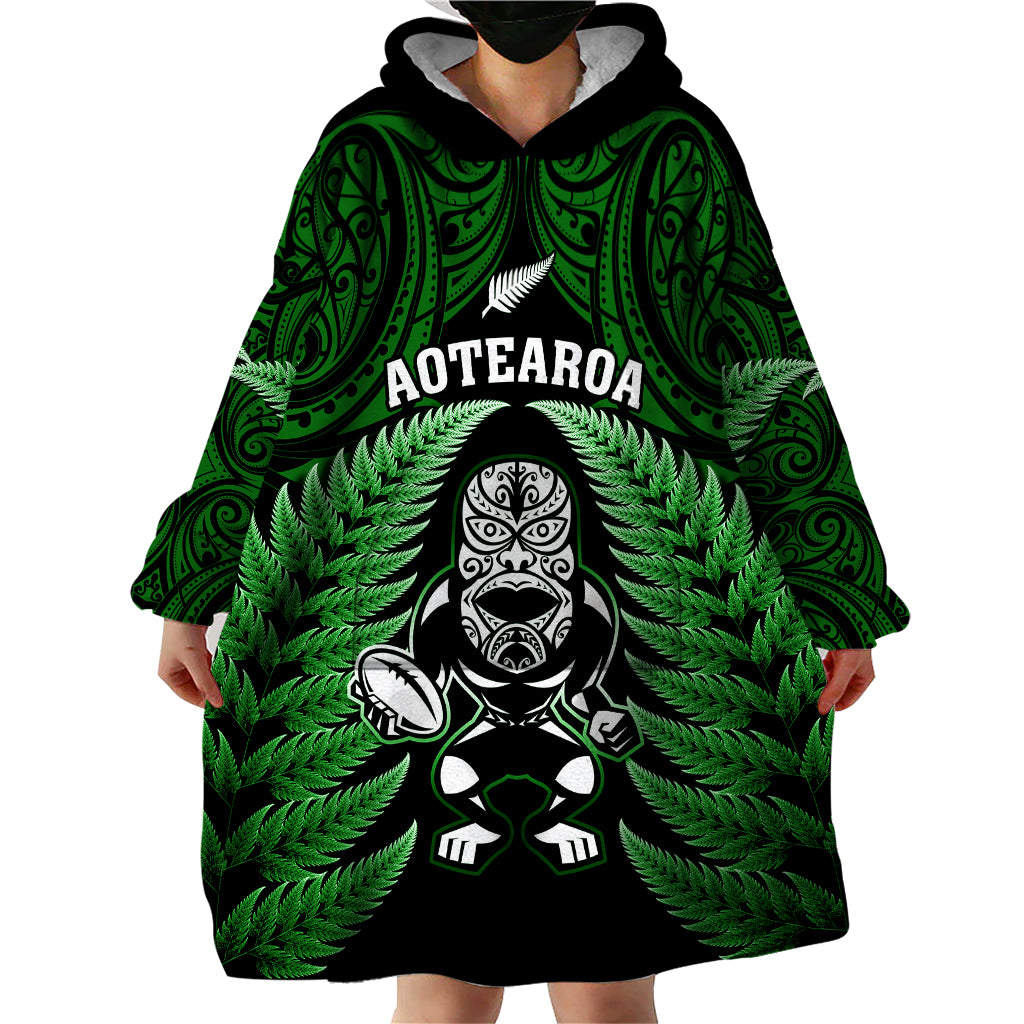 new-zealand-aotearoa-rugby-wearable-blanket-hoodie-nz-tiki-with-maori-fern-world-cup-green-version