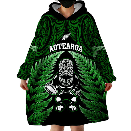 new-zealand-aotearoa-rugby-wearable-blanket-hoodie-nz-tiki-with-maori-fern-world-cup-green-version