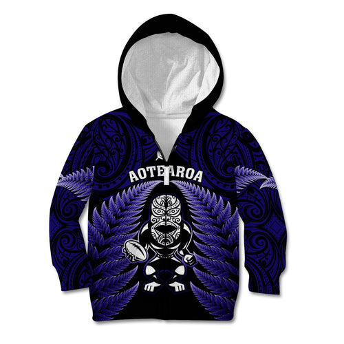 new-zealand-aotearoa-rugby-kid-hoodie-nz-tiki-with-maori-fern-world-cup-blue-version