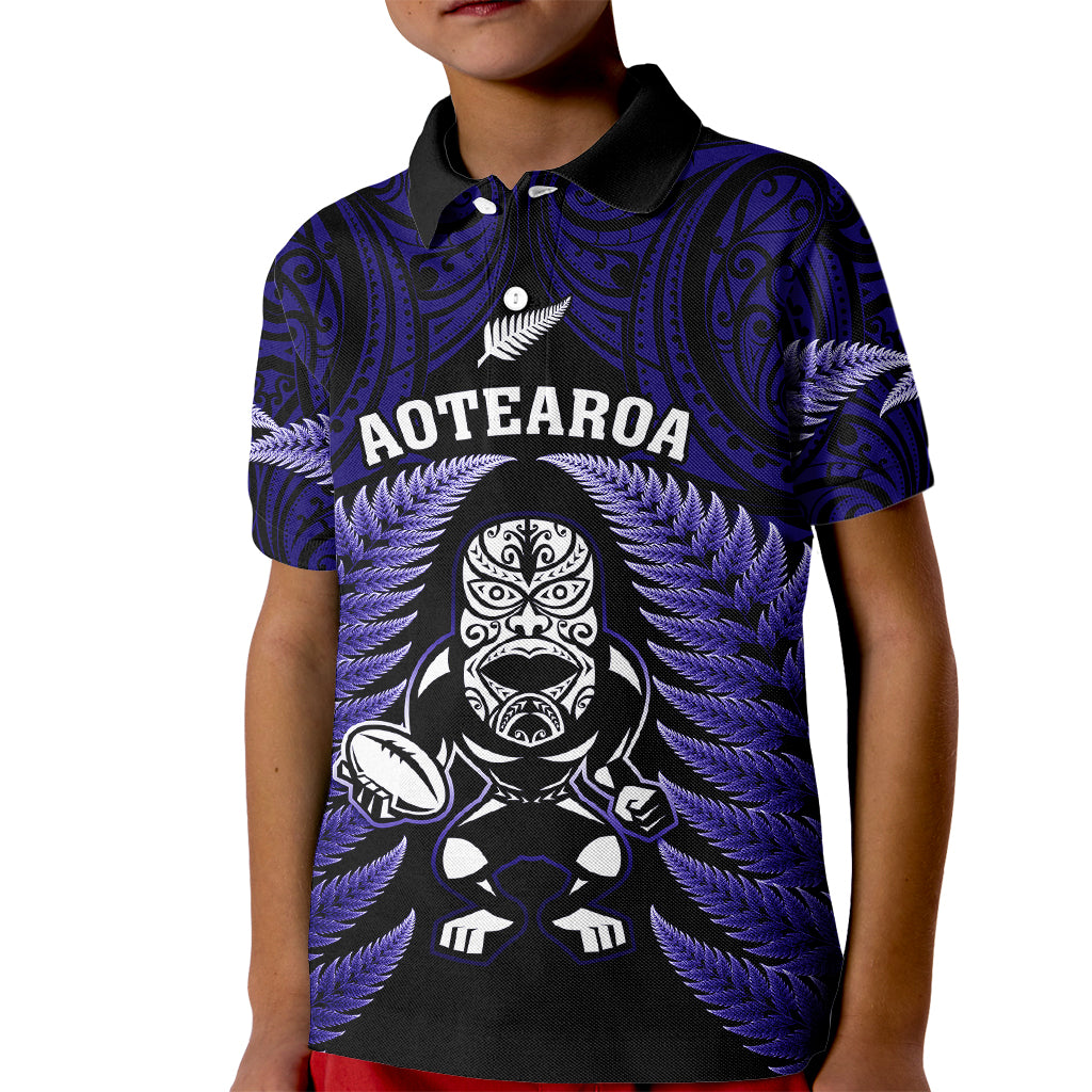 new-zealand-aotearoa-rugby-kid-polo-shirt-nz-tiki-with-maori-fern-world-cup-blue-version