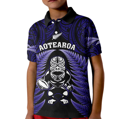 new-zealand-aotearoa-rugby-kid-polo-shirt-nz-tiki-with-maori-fern-world-cup-blue-version