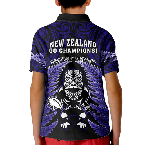 new-zealand-aotearoa-rugby-kid-polo-shirt-nz-tiki-with-maori-fern-world-cup-blue-version