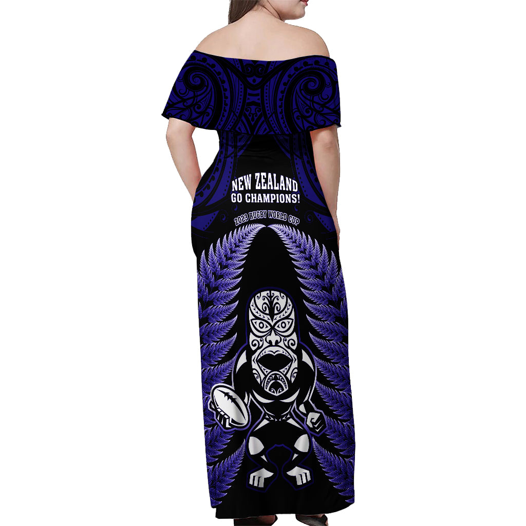 new-zealand-aotearoa-rugby-off-shoulder-maxi-dress-nz-tiki-with-maori-fern-world-cup-blue-version