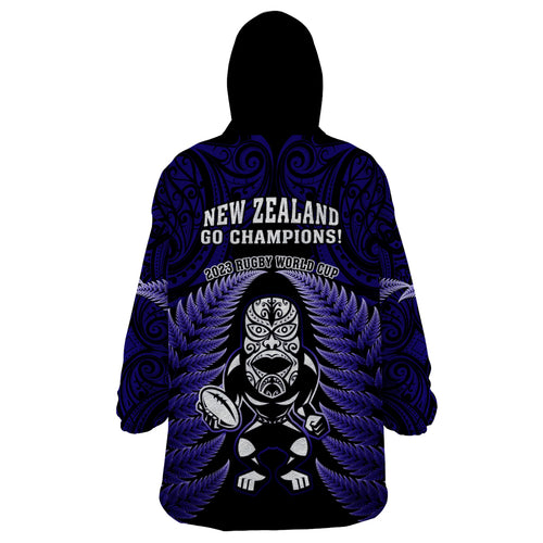 new-zealand-aotearoa-rugby-wearable-blanket-hoodie-nz-tiki-with-maori-fern-world-cup-blue-version