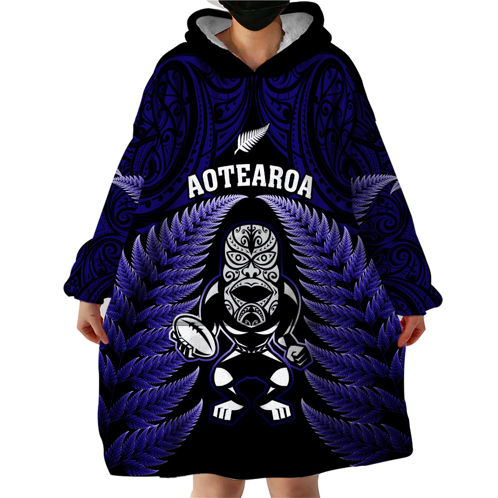 new-zealand-aotearoa-rugby-wearable-blanket-hoodie-nz-tiki-with-maori-fern-world-cup-blue-version