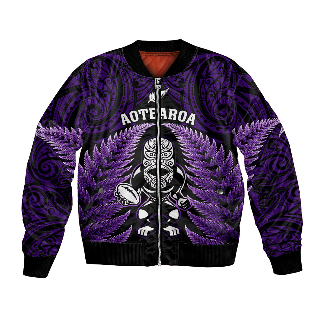 new-zealand-aotearoa-rugby-bomber-jacket-nz-tiki-with-maori-fern-world-cup-purple-version