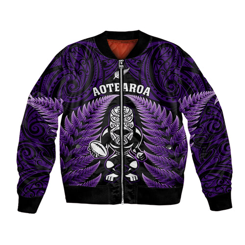 new-zealand-aotearoa-rugby-bomber-jacket-nz-tiki-with-maori-fern-world-cup-purple-version