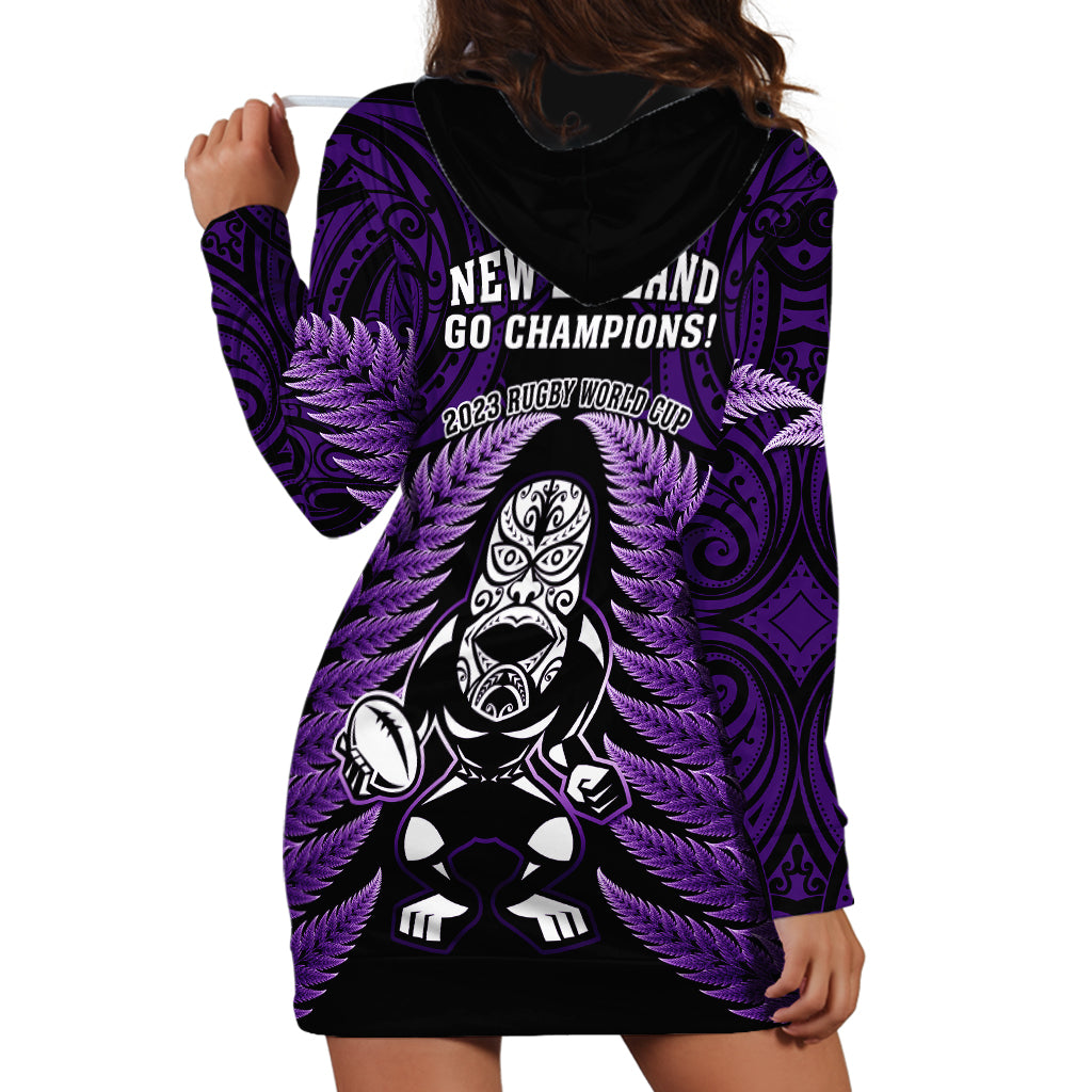 new-zealand-aotearoa-rugby-hoodie-dress-nz-tiki-with-maori-fern-world-cup-purple-version