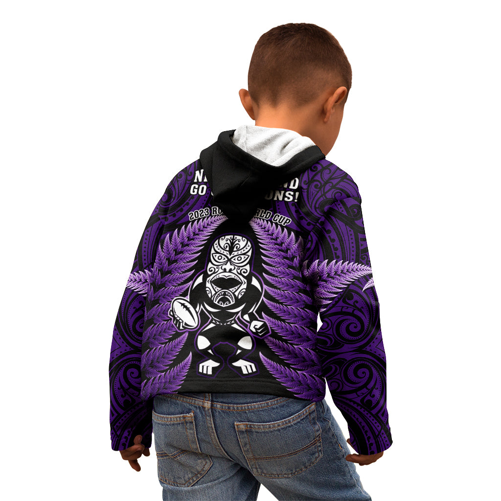 new-zealand-aotearoa-rugby-kid-hoodie-nz-tiki-with-maori-fern-world-cup-purple-version