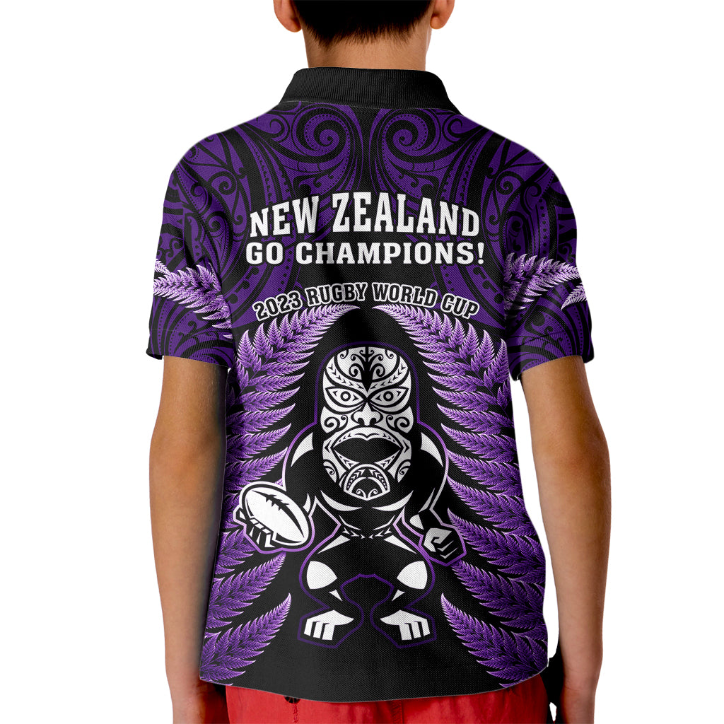 new-zealand-aotearoa-rugby-kid-polo-shirt-nz-tiki-with-maori-fern-world-cup-purple-version