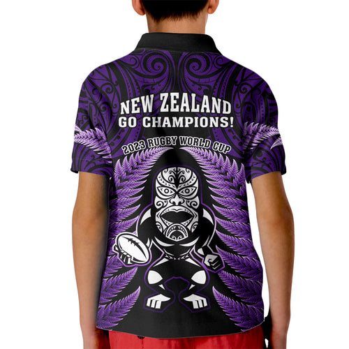 new-zealand-aotearoa-rugby-kid-polo-shirt-nz-tiki-with-maori-fern-world-cup-purple-version