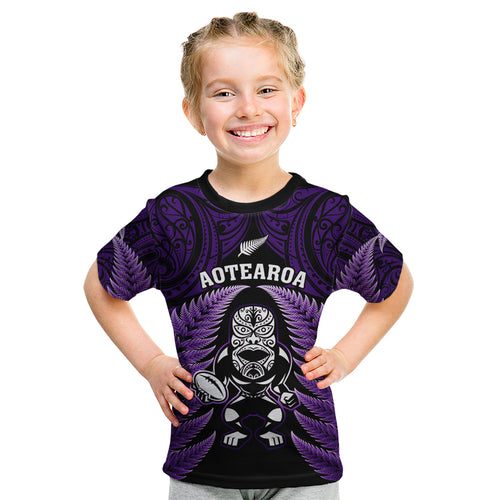new-zealand-aotearoa-rugby-kid-t-shirt-nz-tiki-with-maori-fern-world-cup-purple-version