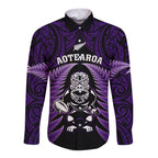 new-zealand-aotearoa-rugby-long-sleeve-button-shirt-nz-tiki-with-maori-fern-world-cup-purple-version
