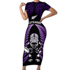 new-zealand-aotearoa-rugby-short-sleeve-bodycon-dress-nz-tiki-with-maori-fern-world-cup-purple-version