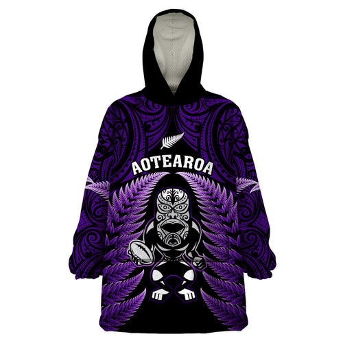new-zealand-aotearoa-rugby-wearable-blanket-hoodie-nz-tiki-with-maori-fern-world-cup-purple-version