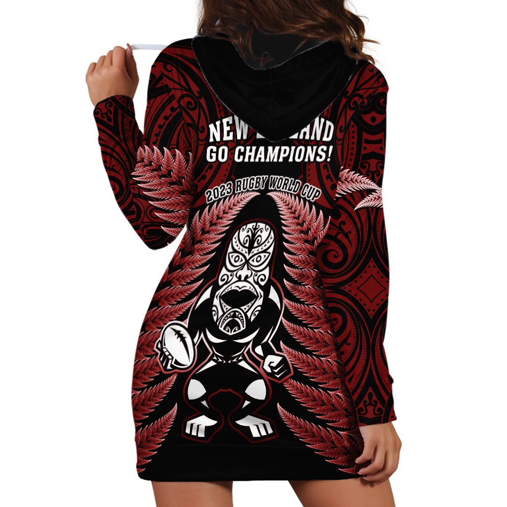 new-zealand-aotearoa-rugby-hoodie-dress-nz-tiki-with-maori-fern-world-cup-red-version