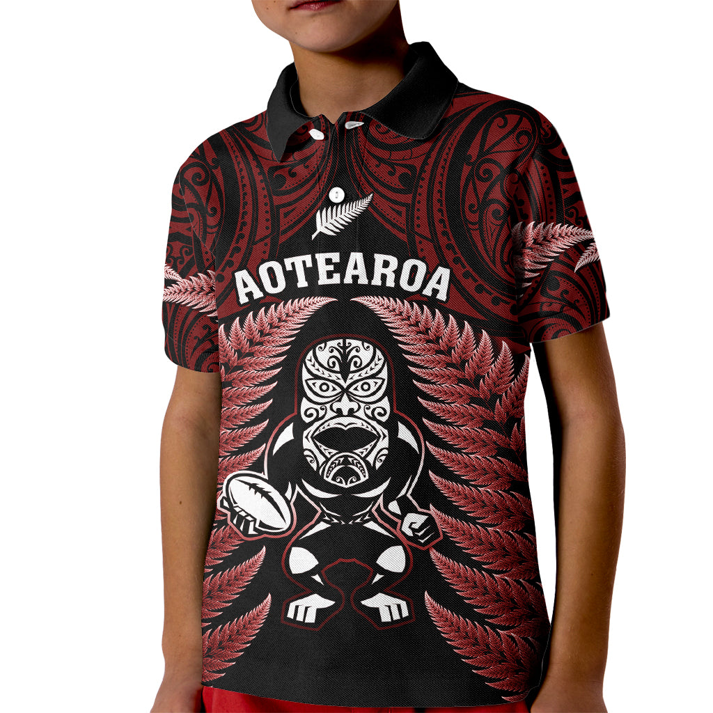 new-zealand-aotearoa-rugby-kid-polo-shirt-nz-tiki-with-maori-fern-world-cup-red-version