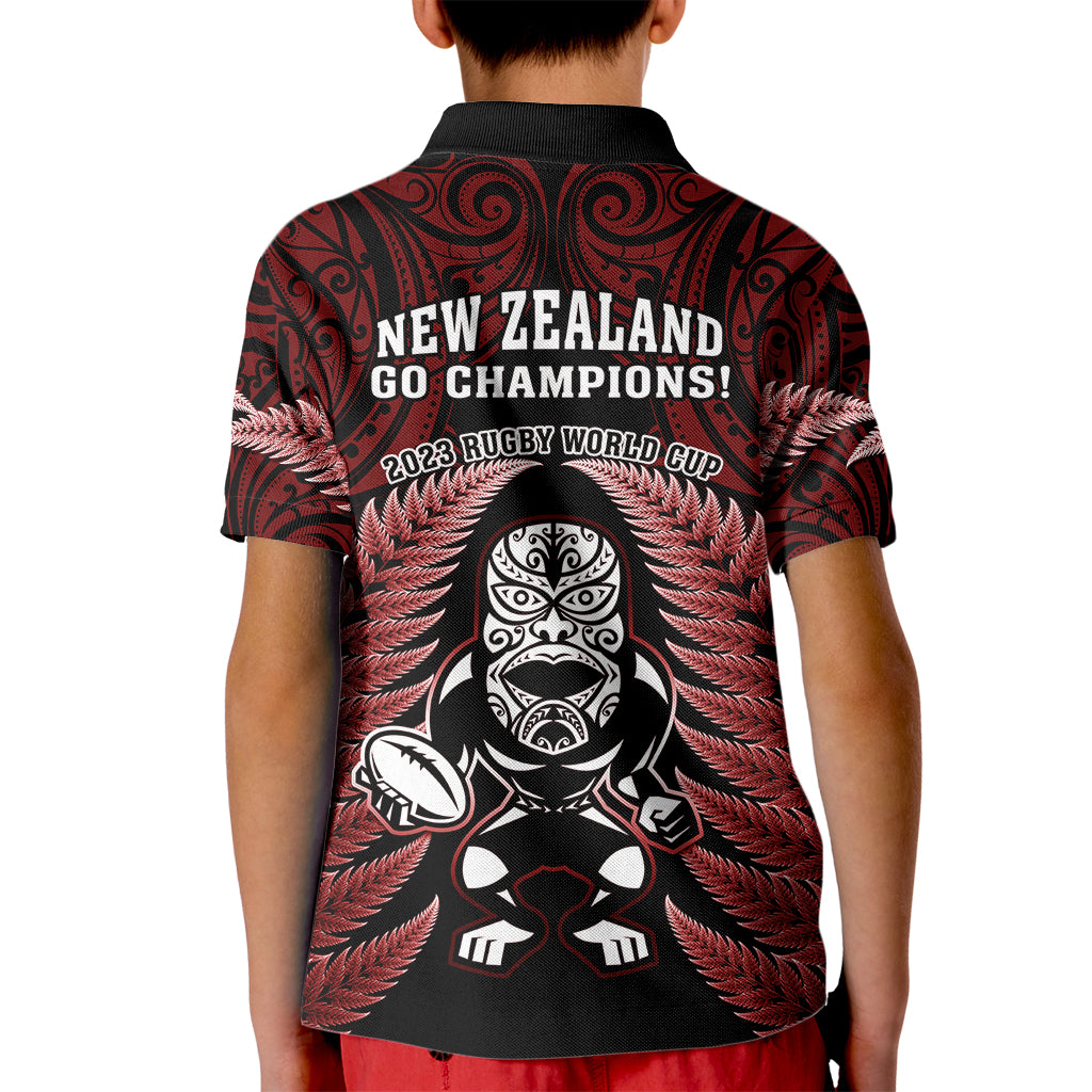 new-zealand-aotearoa-rugby-kid-polo-shirt-nz-tiki-with-maori-fern-world-cup-red-version