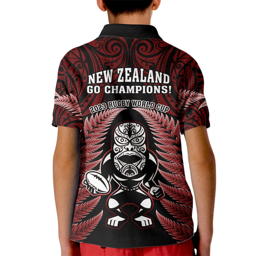 new-zealand-aotearoa-rugby-kid-polo-shirt-nz-tiki-with-maori-fern-world-cup-red-version