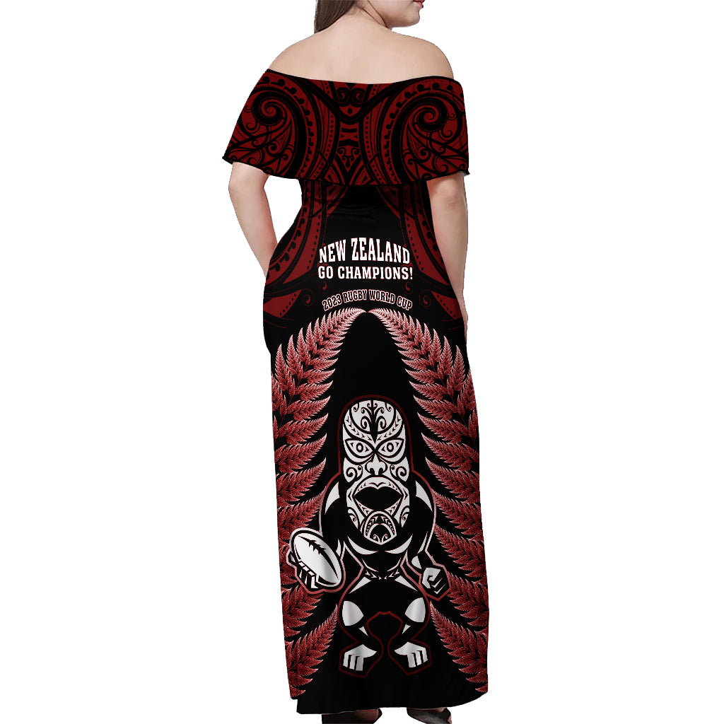 new-zealand-aotearoa-rugby-off-shoulder-maxi-dress-nz-tiki-with-maori-fern-world-cup-red-version