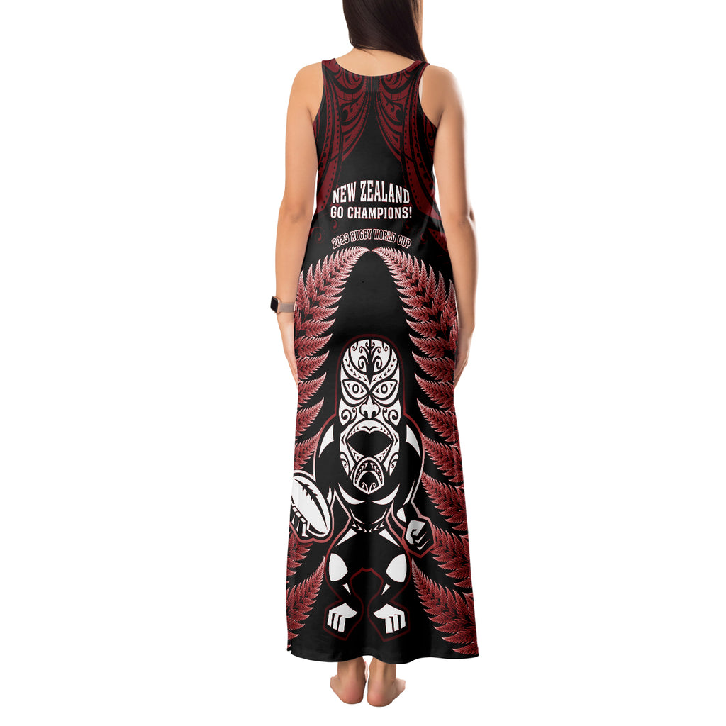 new-zealand-aotearoa-rugby-tank-maxi-dress-nz-tiki-with-maori-fern-world-cup-red-version
