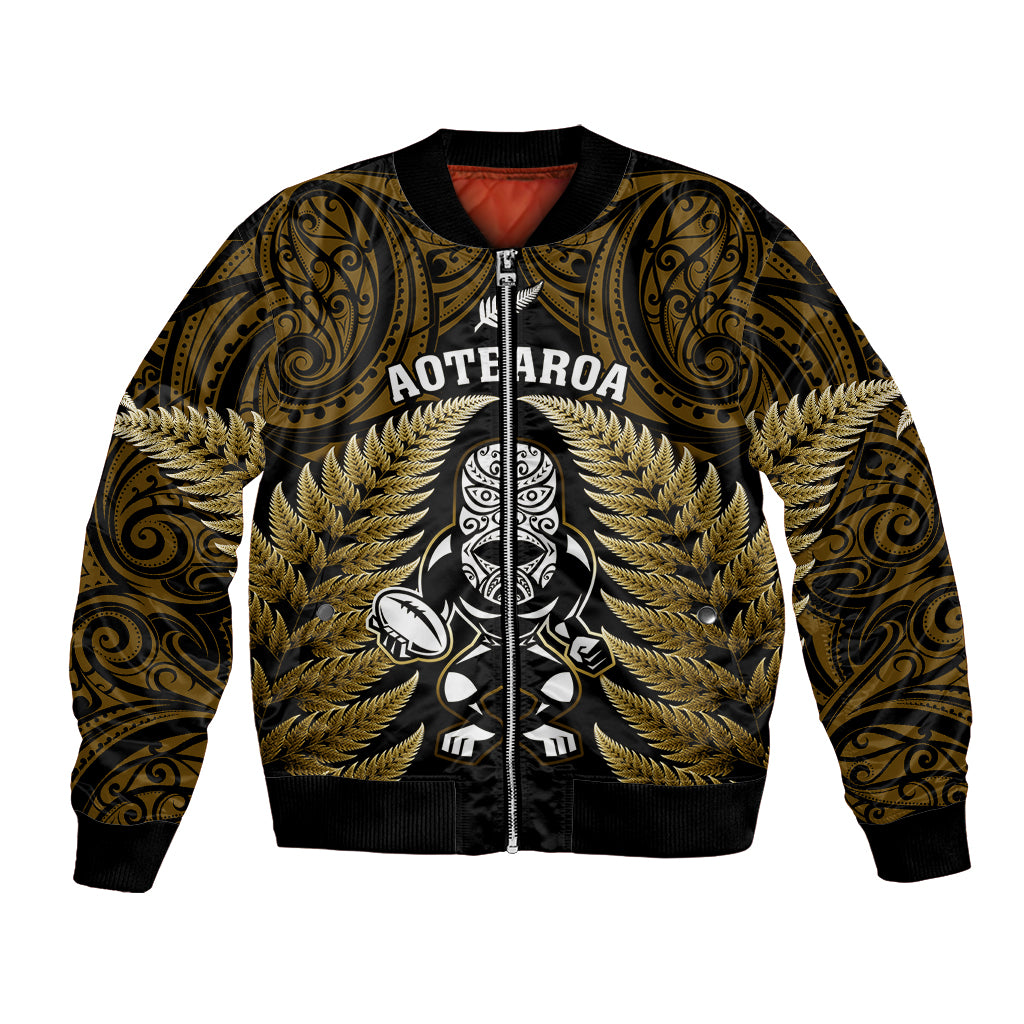 new-zealand-aotearoa-rugby-bomber-jacket-nz-tiki-with-maori-fern-world-cup-gold-version
