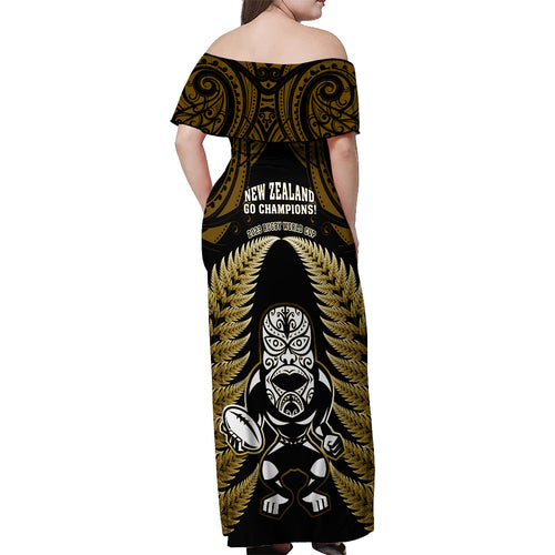 new-zealand-aotearoa-rugby-off-shoulder-maxi-dress-nz-tiki-with-maori-fern-world-cup-gold-version