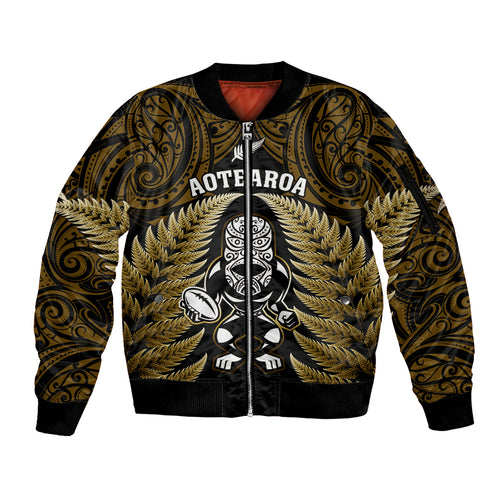 new-zealand-aotearoa-rugby-sleeve-zip-bomber-jacket-nz-tiki-with-maori-fern-world-cup-gold-version